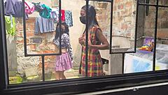 Latina housewives turn up the heat with steamy homemade porn after finishing their laundry chores