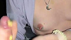 i love jerking my husband's cock then riding a huge dildo in crotchless panties