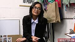 Petite Shy Asian College Student Jade Kimiko Steals Heels Leading To Intense Hardcore Punishment