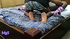 Amateur Slave Gets Shaved Pussy Licked In Bdsm Bedroom Scene Behind The Scenes