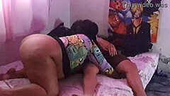 Unexpected Dorm Encounter With Tattooed Roommate Flashing Skirt