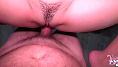 Seth fucks petite babysitter Nova Vixen in missionary and doggystyle before creampie in her wet swollen pussy