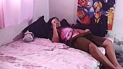 Unexpected Dorm Encounter With Tattooed Roommate Flashing Skirt