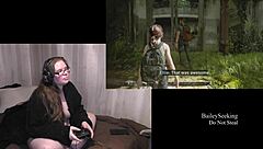 Naked tattooed bbw with glasses and piercings plays through last of us 2 fully nude