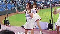 Sexy baseball cheerleaders dancing with perfect bodies! 💃🔥😍