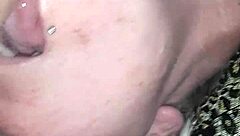 Blonde beauty eagerly sucks that massive cock, taking every inch deep with passion and skill.