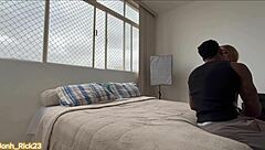 Whoa, check out this muscular negao pounding that skinny brazilian hottie hard! 🔥🍑