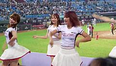 Sexy baseball cheerleaders dancing with perfect bodies! 💃🔥😍