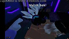 Horny Roblox boy dives into intense anal missionary with busty figure