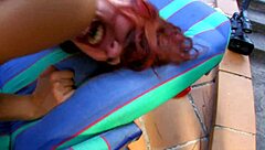 I found this super wholesome redhead making her first fun video with passion and moans