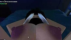 Horny Roblox boy dives into intense anal missionary with busty figure