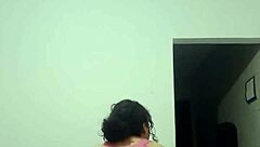 Suggestive chubby Latina prostitute dances sexy, strips naked, and thrusts her fat ass in POV