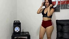 Oh wow, this beautiful brunette knows how to shake her ass doggystyle, it's pure delight watching her move