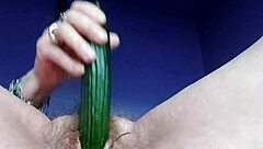 why not fuck that hairy pussy with a cucumber?