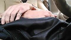 Tranny Cums Playing In Car With Monster Cock Outdoor Public Nylon Action!
