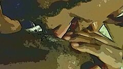 Dildo and Tongue Team Up on Wet Ebony Pussy for Intense Cum Action