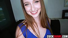 The wife hired a male escort for hardcore fucking and blowjob while her cuckold husband watched intently