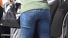 Blonde Horny Spy Captures Black Ebony Ass In Candid Voyeur Footage But Reveals Hidden Anal Action