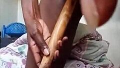 hey, check out this cooking stick challenge where i spoil my kitchen with my wet squirting pussy