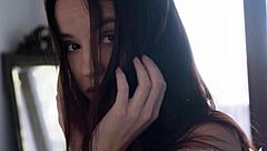 Petite european teen 18+ babe elilith noir stripped and posed naked in see-through clothes