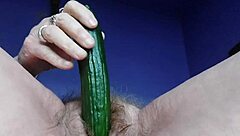 why not fuck that hairy pussy with a cucumber?