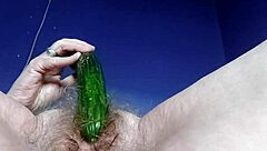 why not fuck that hairy pussy with a cucumber?