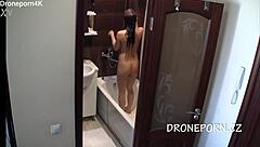 cute teen aurora spied in shower voyeur hidden cam