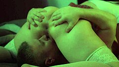 Perverted man gives cunnilingus to his milf for real orgasm