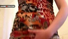 Why is this chubby teen with amazing eyes dancing and groping her shaved pussy