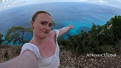 Pixie wets herself drinks piss on outdoor hike