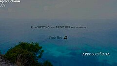 Pixie wets herself drinks piss on outdoor hike