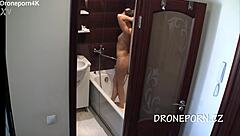 cute teen aurora spied in shower voyeur hidden cam