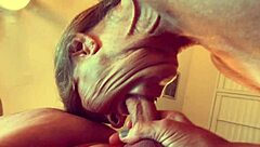 Granny Velma Dinkley in amateur cosplay sucks cock deepthroat pov in mature homemade close-up action