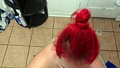 Amber Kneels for Intense Couple Blowjob Session