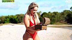 the blonde beauty from california got soaking wet with intense desire in sexy encounter