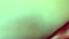 Ebony Babe Gives Hot Footjob to Juicy Big Cock