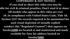 Cum eating Sara Jay in threesome pussy licking action