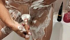 Blonde Milf With Big Tits And Boobs Teases Naked In Steamy Shower Bathing Scene