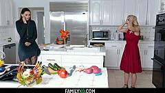 Group of friends engages in intense blowjob and hardcore orgy for thanksgiving celebration with aften opal and alix lynx