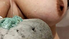 Blonde Milf With Big Tits And Boobs Teases Naked In Steamy Shower Bathing Scene