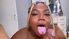 In this homemade video a curly colombian latina rides big black cock in cowgirl and doggystyle with creampie