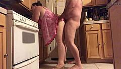 Curvy Wife Teases In Kitchen With Bbw Allure?