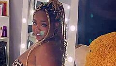 In this homemade video a curly colombian latina rides big black cock in cowgirl and doggystyle with creampie