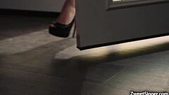 Seductive babe Whitney Wright charms an older guy into hardcore fucking with blowjob and cumshot for quick cash