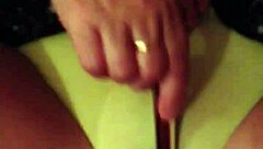 This milf slips into yellow panties and gets her pussy fingered deeply in a steamy homemade session. She moans as fingers explore every inch.