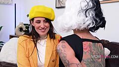 In A Seductive Scene, Charlie Valentine And Aubree Valentine Dive Into Intense LICK And SCISSORING Action