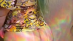 Joan day wears see through tights and flaunts curvy body