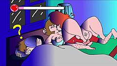 Playful Comedy On The Sofa Scene