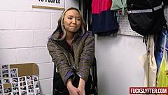 hey asia lee, after that jacket slip-up, you ready to kneel down for my creamy load?