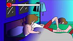 Playful Comedy On The Sofa Scene